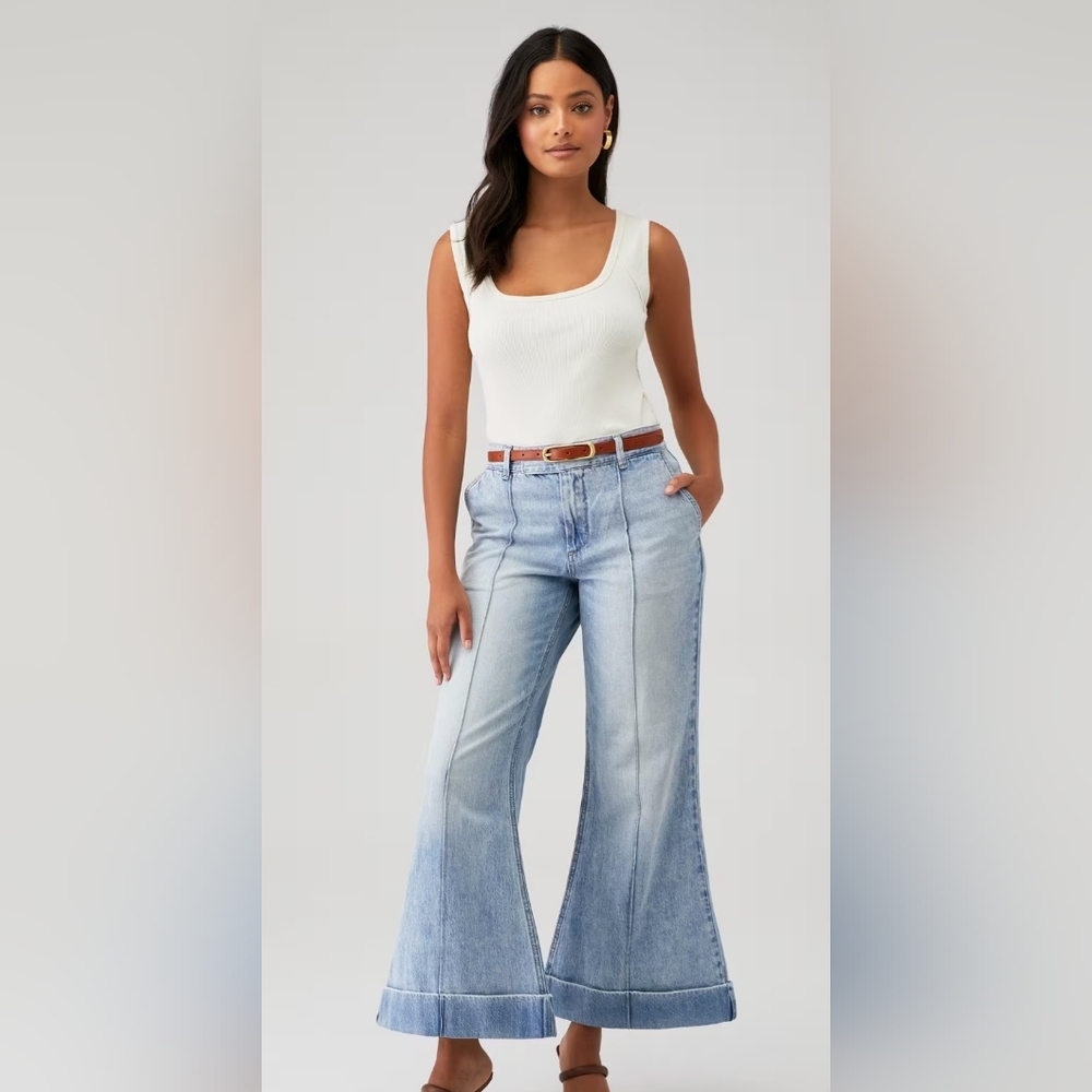 NWT RBL PUPPET THE AVERY WIDE LEG TROUSER SIZE 30 - Picture 2 of 7